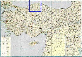 carte de des routes Turquie