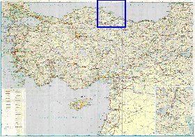 mapa de de estradas Turquia