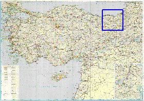 mapa de de estradas Turquia