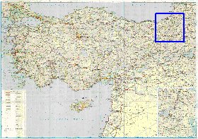 mapa de de estradas Turquia