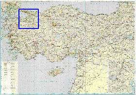 mapa de de estradas Turquia