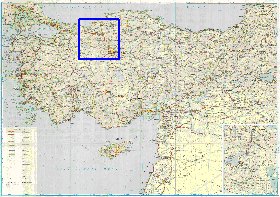 mapa de de estradas Turquia