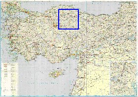 mapa de de estradas Turquia