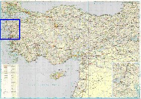 mapa de de estradas Turquia