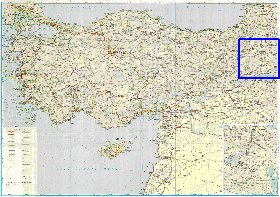 mapa de de estradas Turquia