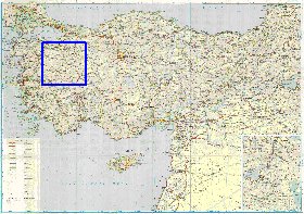 mapa de de estradas Turquia