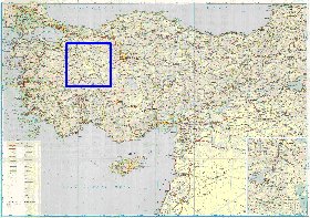 mapa de de estradas Turquia