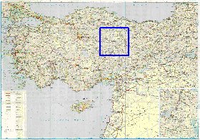 mapa de de estradas Turquia