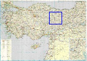 mapa de de estradas Turquia