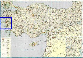 mapa de de estradas Turquia