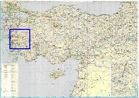 mapa de de estradas Turquia