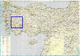 mapa de de estradas Turquia