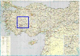 mapa de de estradas Turquia