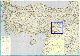 mapa de de estradas Turquia