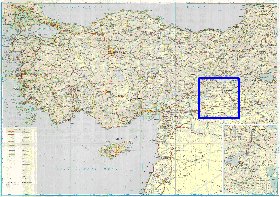 mapa de de estradas Turquia