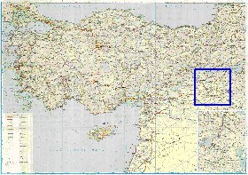 mapa de de estradas Turquia