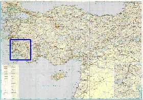 mapa de de estradas Turquia