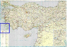 mapa de de estradas Turquia