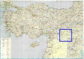 mapa de de estradas Turquia