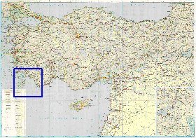 carte de des routes Turquie