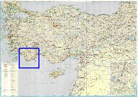 mapa de de estradas Turquia