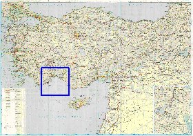 mapa de de estradas Turquia