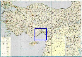 mapa de de estradas Turquia