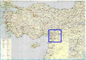 mapa de de estradas Turquia