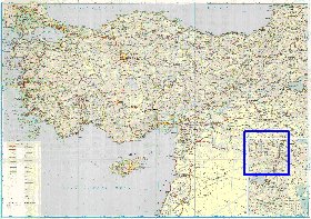 mapa de de estradas Turquia