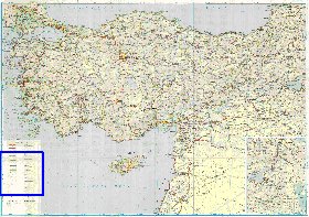 mapa de de estradas Turquia