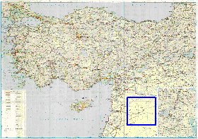 mapa de de estradas Turquia