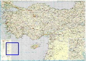 mapa de de estradas Turquia