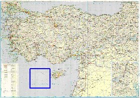 mapa de de estradas Turquia