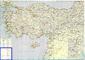 mapa de de estradas Turquia