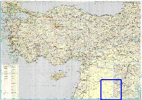 mapa de de estradas Turquia