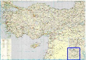 mapa de de estradas Turquia