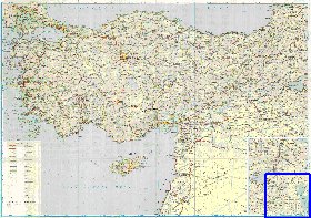 carte de des routes Turquie