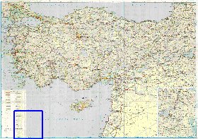 mapa de de estradas Turquia