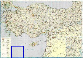 mapa de de estradas Turquia