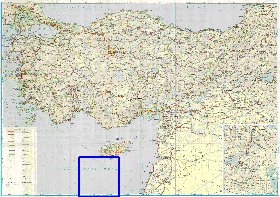 mapa de de estradas Turquia