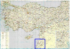 carte de des routes Turquie