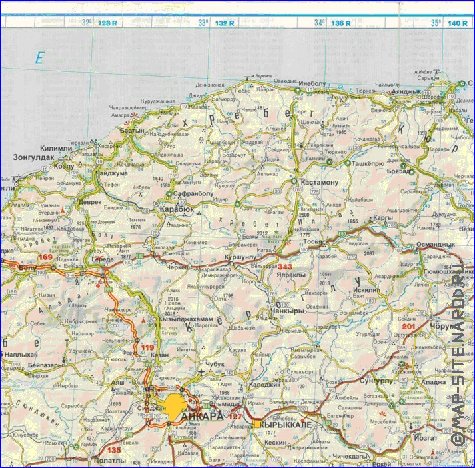 carte de des routes Turquie