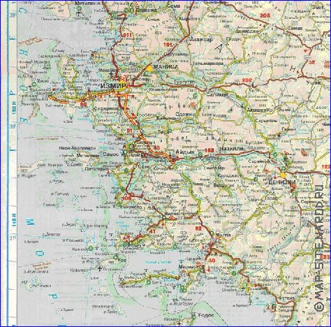 carte de des routes Turquie