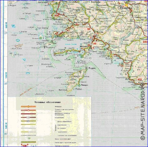 mapa de de estradas Turquia