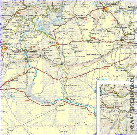 carte de des routes Turquie