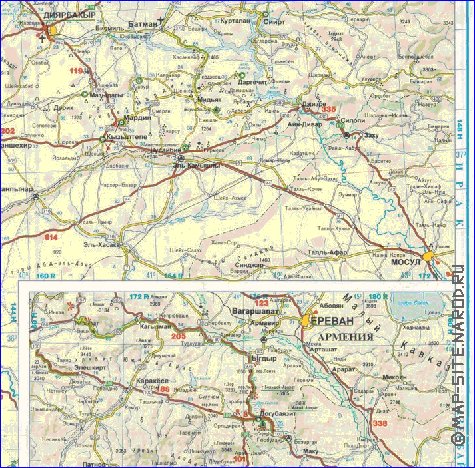 carte de des routes Turquie