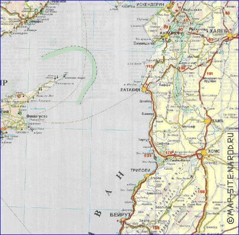 mapa de de estradas Turquia