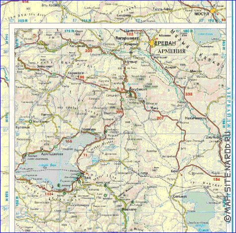 carte de des routes Turquie