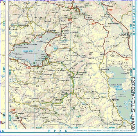 carte de des routes Turquie