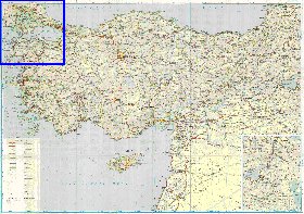 carte de des routes Turquie